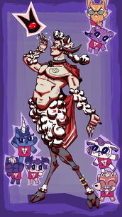 Birthday gift for my partner - This is him as The Lamb from Cult of The Lamb.